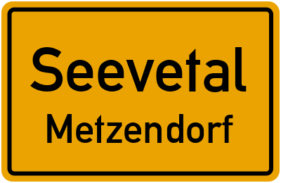 Ortsschild Seevetal Metzendorf