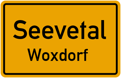 Ortsschild Seevetal Woxdorf