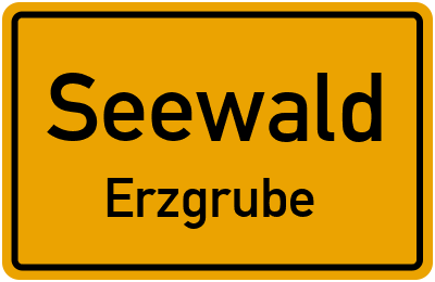 Straßenverzeichnis Seewald Erzgrube