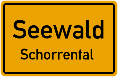 Straßenverzeichnis Seewald Schorrental