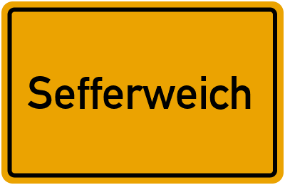 Ortsschild von Gemeinde Sefferweich in Rheinland-Pfalz
