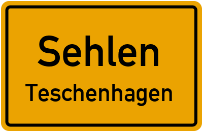Straßenverzeichnis Sehlen Teschenhagen