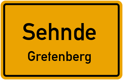 Ortsschild Sehnde Gretenberg