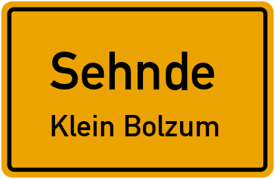 Straßenverzeichnis Sehnde Klein Bolzum