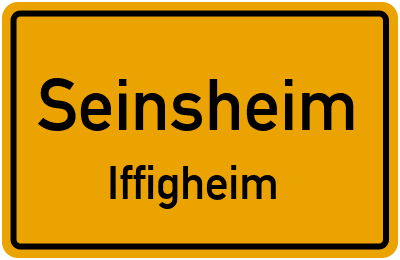 Straßenverzeichnis Seinsheim Iffigheim