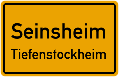 Straßenverzeichnis Seinsheim Tiefenstockheim