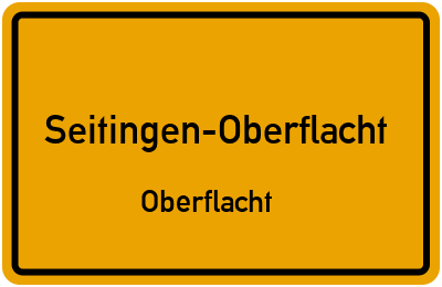 Straßenverzeichnis Seitingen-Oberflacht Oberflacht