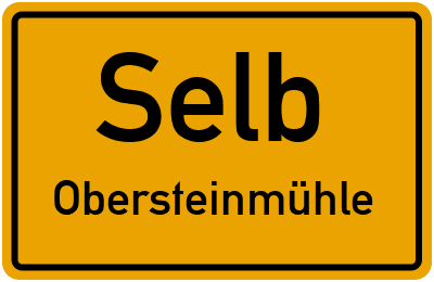 Straßenverzeichnis Selb Obersteinmühle