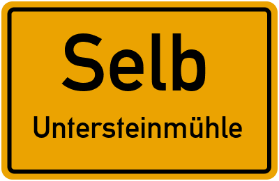 Straßenverzeichnis Selb Untersteinmühle