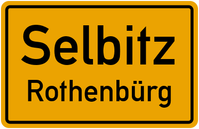 Straßenverzeichnis Selbitz Rothenbürg