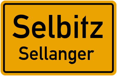 Ortsschild Selbitz Sellanger