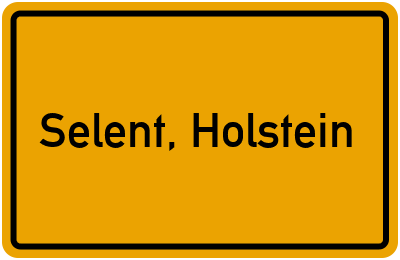 Ortsschild von Gemeinde Selent, Holstein in Schleswig-Holstein