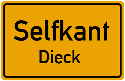 Ortsschild Selfkant Dieck