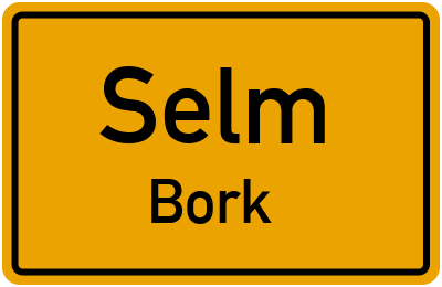 Ortsschild Selm Bork