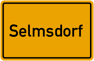 Ortsschild von Selmsdorf in Mecklenburg-Vorpommern
