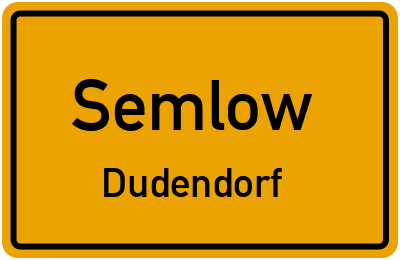 Straßenverzeichnis Semlow Dudendorf