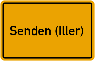 Ortsschild von Stadt Senden (Iller) in Bayern