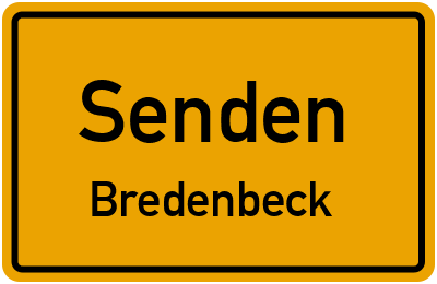 Straßenverzeichnis Senden Bredenbeck
