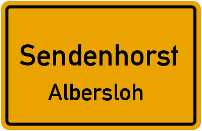 Ortsschild Sendenhorst Albersloh