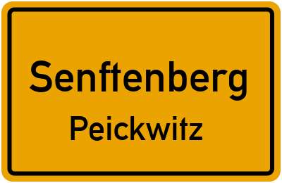 Straßenverzeichnis Senftenberg Peickwitz