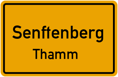 Straßenverzeichnis Senftenberg Thamm