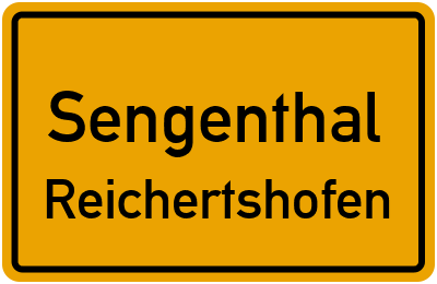 Ortsschild Sengenthal Reichertshofen
