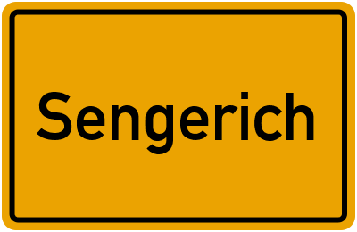 Ortsschild von Gemeinde Sengerich in Rheinland-Pfalz