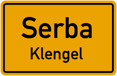 Straßenverzeichnis Serba Klengel