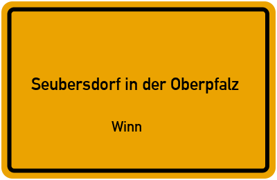 Straßenverzeichnis Seubersdorf in der Oberpfalz Winn