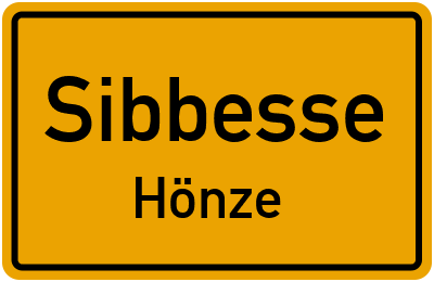 Straßenverzeichnis Sibbesse Hönze