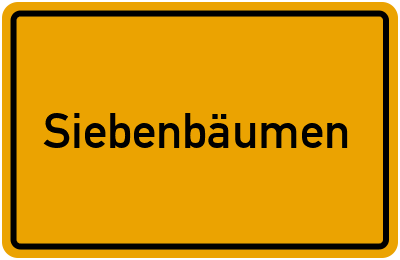 Ortsschild von Gemeinde Siebenbäumen in Schleswig-Holstein