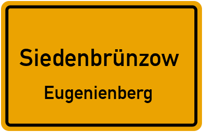 Straßenverzeichnis Siedenbrünzow Eugenienberg