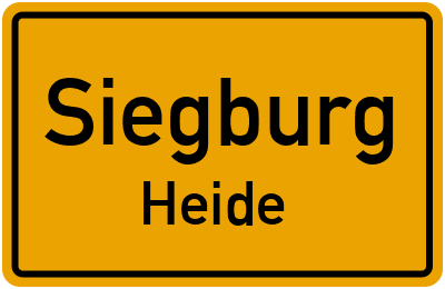 Ortsschild Siegburg Heide