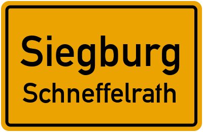 Ortsschild Siegburg Schneffelrath