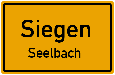 Ortsschild Siegen Seelbach