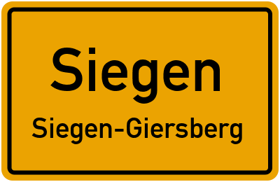 Straßenverzeichnis Siegen Siegen-Giersberg