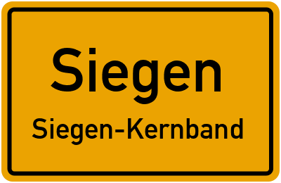 Straßenverzeichnis Siegen Siegen-Kernband