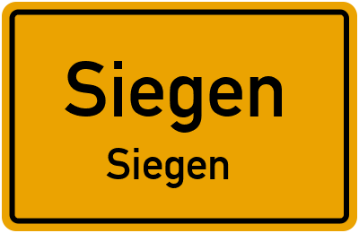 Ortsschild Siegen Siegen