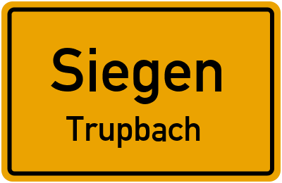 Ortsschild Siegen Trupbach