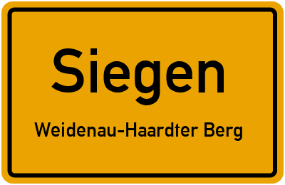Straßenverzeichnis Siegen Weidenau-Haardter Berg