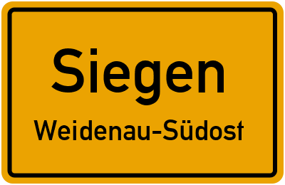 Straßenverzeichnis Siegen Weidenau-Südost