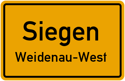 Straßenverzeichnis Siegen Weidenau-West