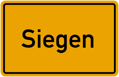 Ortsschild von Siegen in Nordrhein-Westfalen