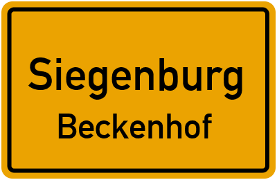 Ortsschild Siegenburg Beckenhof