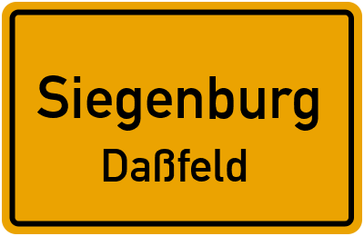 Straßenverzeichnis Siegenburg Daßfeld