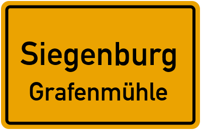 Ortsschild Siegenburg Grafenmühle