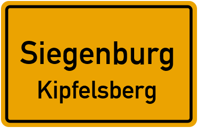 Ortsschild Siegenburg Kipfelsberg