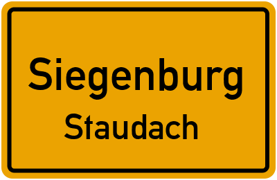 Ortsschild Siegenburg Staudach