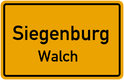 Ortsschild Siegenburg Walch