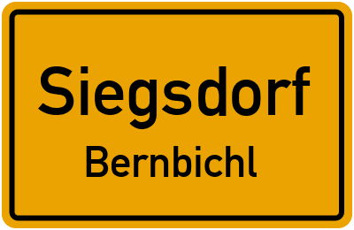 Ortsschild Siegsdorf Bernbichl